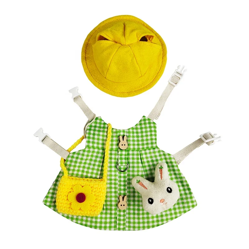 Rabbit Clothes Pet Adjustable  Harness and Leash, Rabbit Clothes Outfit for Ferret Guinea Pig  Bunny Hamster Rabbit Baby Clothes
