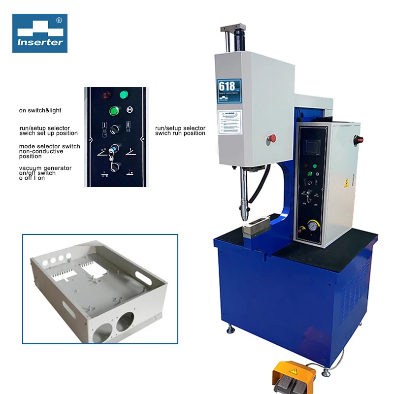 M2-M8 Threaded Bolt M6 Bushing1.5KW 5 Inch Touch Screen Doual Pump Driven Self-clinching Fastener Insertion Machine