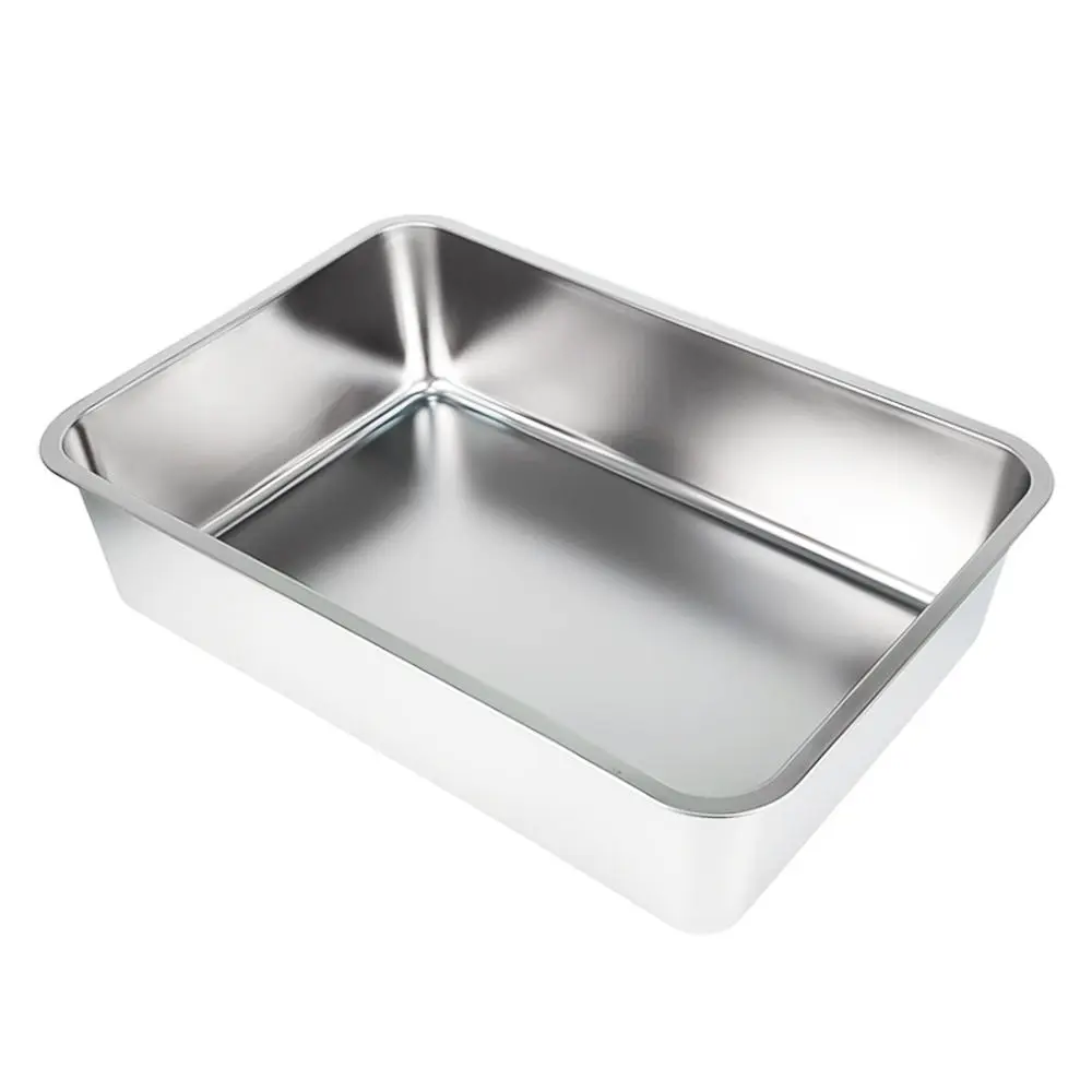 Hot Selling Easy Cleaning Large Size Stainless steel Non-Slip Cat Toilet box