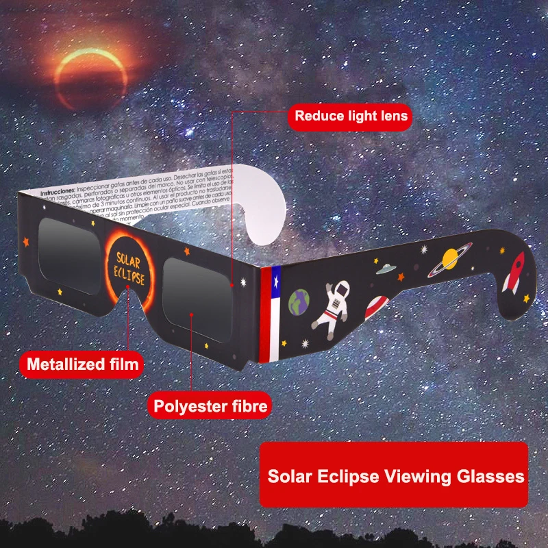 DOISYER IOS Certified Solar Eclipse Glasses Customized Solar Eclipse Viewing Plastic Glasses Solar Eclipse Glasses Wholesale
