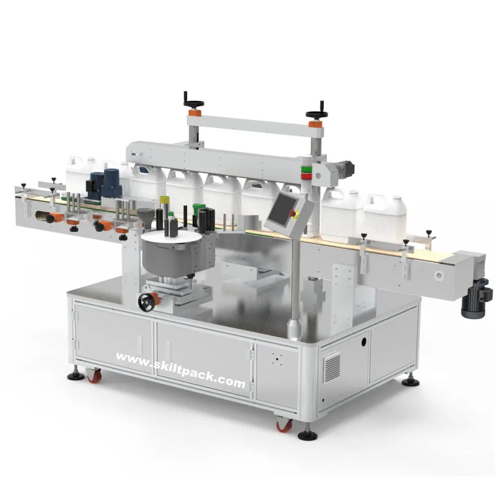 China Self-adhesive sticker auto round candy cups  front and back two labels label applicator