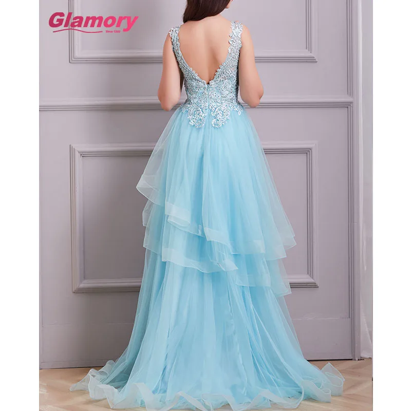Embroidered Beading Dress Elegant Date Ceremony Party Prom Gown Ruffled Skirt Long Evening Dresses For Women