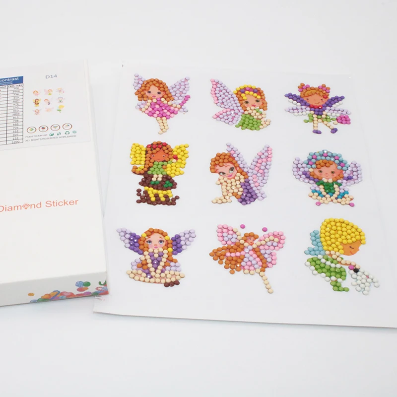 Custom diamond painting animal sticker for kids DIY set diamond crystal sticker sheet