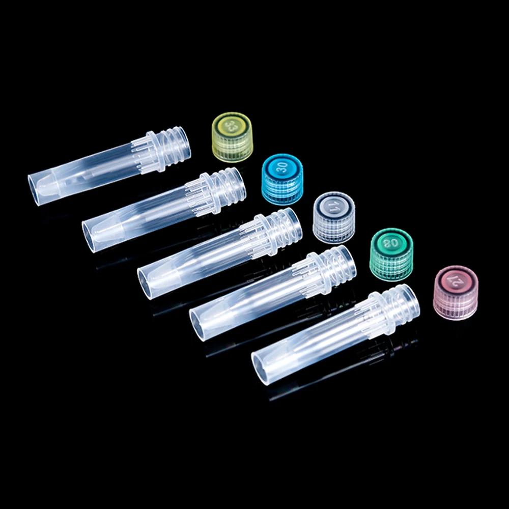 AMNGENT 2ml multipurpose labotary red plastic screw cap test tube