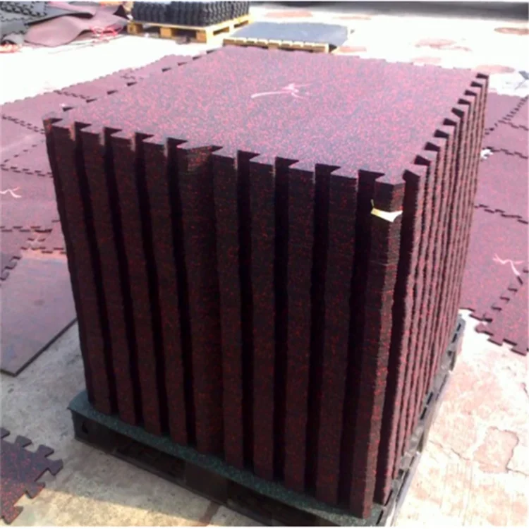 Colorful Heavy Duty Playground Gym Rubber Floor Tile Rubber Flooring Mat 500mm X 500mm X 30mm