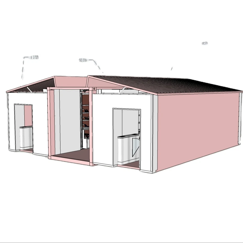 40ft custom single side expansion twin cabin container house green building