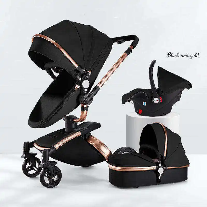 3-In-1 High Landscape Travel System Baby Stroller And Foldable Baby Stroller Pram