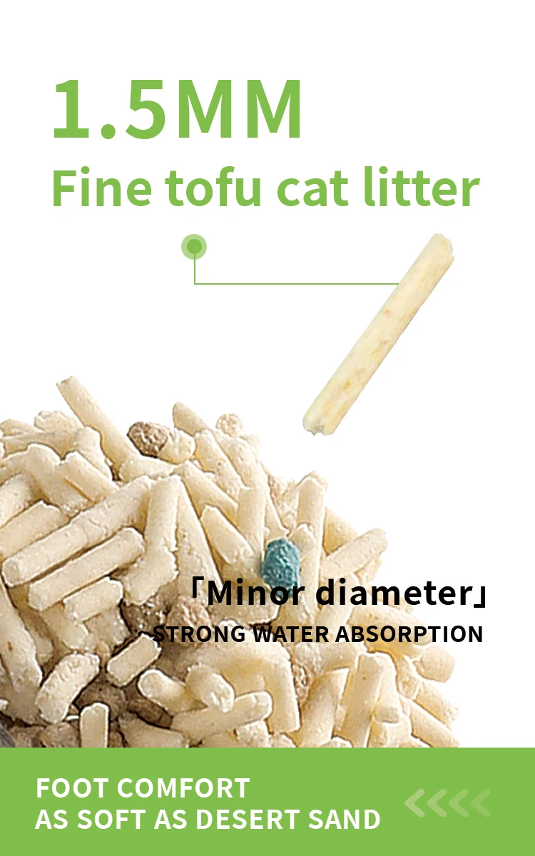 China Factory Supplies Natural Bentonite cat litter Deodorizing Plant Tofu Variety Colors Combined Best Quality cat litter