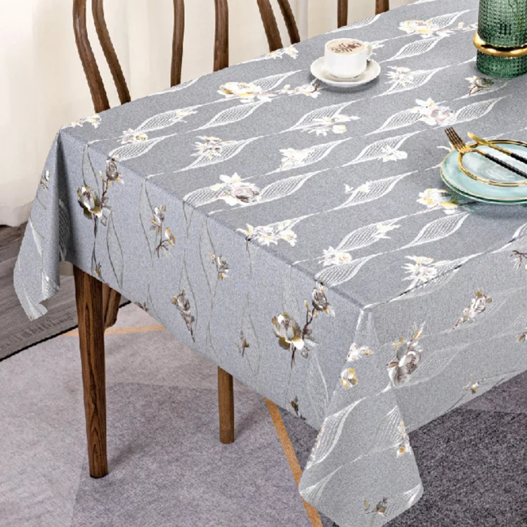 Hot sale Stain Resistant Polyester Table Cover Polyester Table Cover vinyl table cover