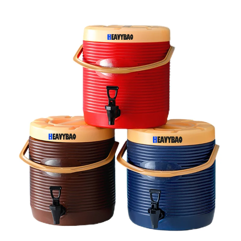 Heavybao Stainless Steel  Bubble Tea Barrel Storage Drum Milk Tea Warmer Bucket Insulation Barrels For Restaurant