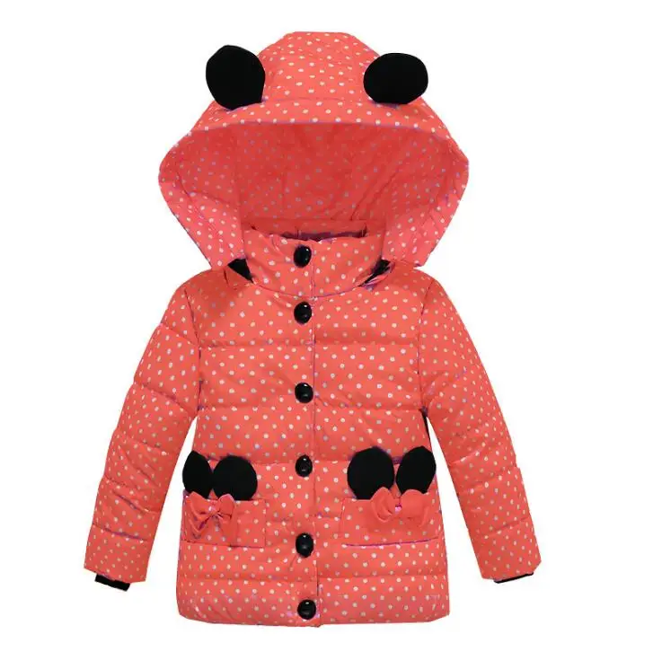
Wholesale lovely hooded baby girls winter outerwear coats 