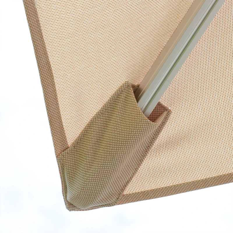 Stylish Look Affordable Custom Logo 3*3M Square Centre Pole Rope Umbrella Picnic Beach Restaurant Outdoor Drawstring Parasol