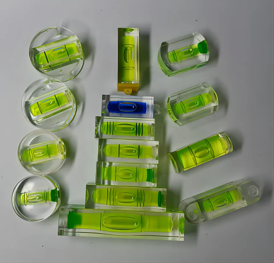 High Precision Block Vial Sensitivity Measuring Plastic Level Bubble Waist Type Mini Square Spirit Cylinder Bubble Level Vials