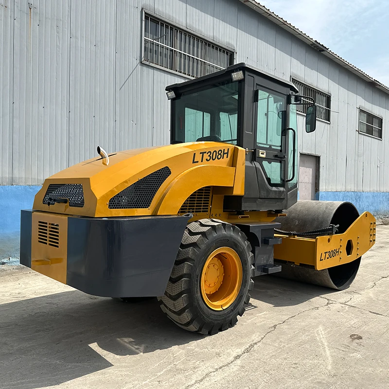 Factory Direct Sell Single steel wheelVibratory Roller 8Ton Hydraulic Road Roller LT308H