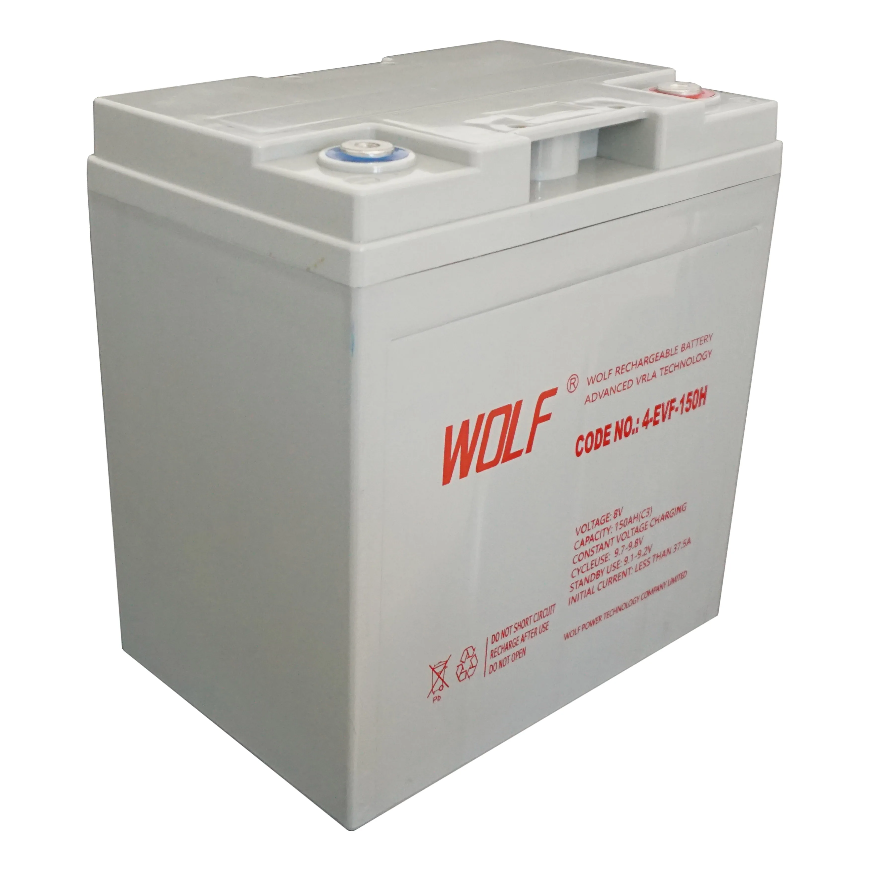 4-EVF-150 8V 150ah deep cycle maintenance free gel lead acid battery for golf cart