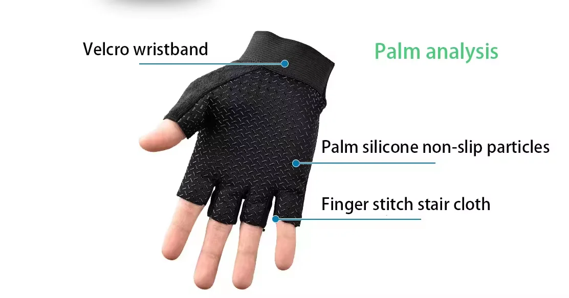 Sports cycling fitness half-finger gloves anti-slip wear resistant tactical gloves