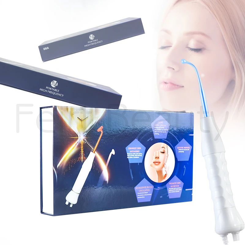 portable electrode therapy wand facial high frequency device