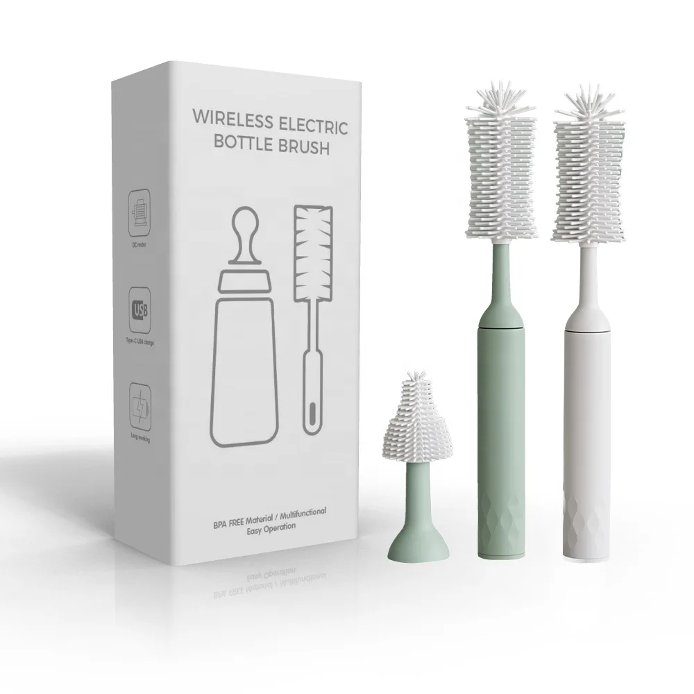 Electric Silicone Baby Milk Bottle Brush