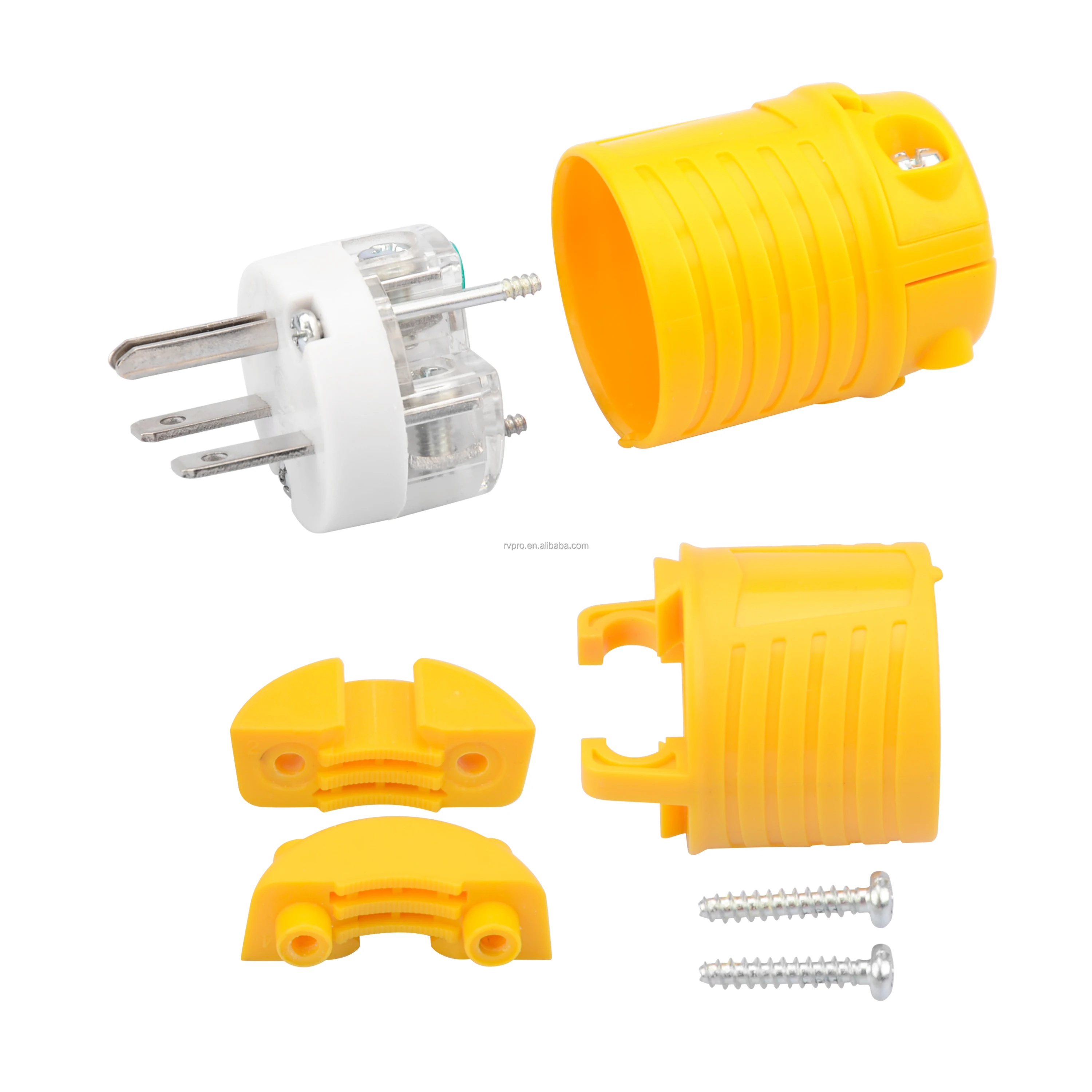 Концы удлинителя штекер NEMA 5-15P и гнездо NEMA 5-15R сменный штекер и разъем LS9384