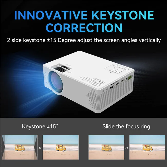 New Amazon Best-selling Video Projector Mini Portable Home Theater Projector Phone Mirroring High Brightness 4000 Lumens