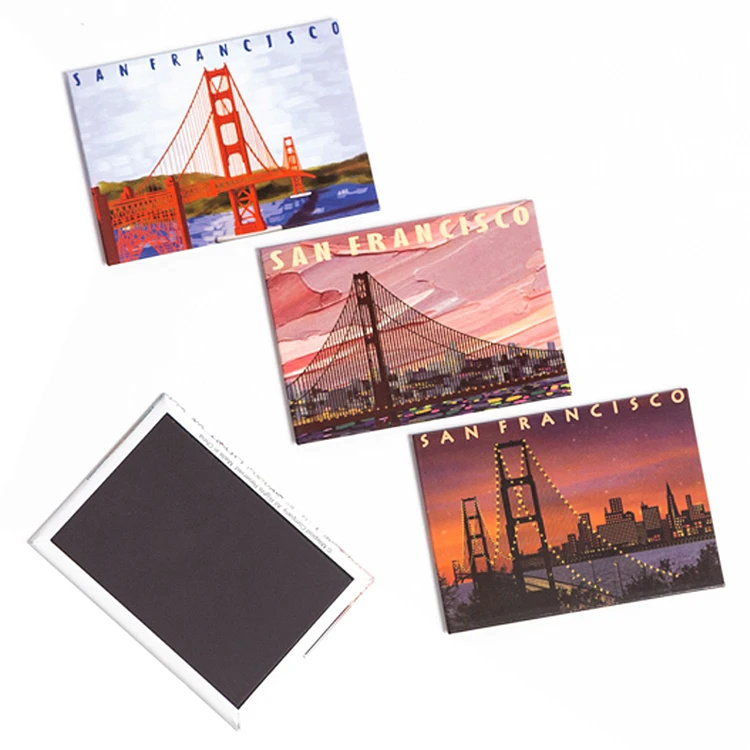 Custom Printed High Quality Cute Tin Plate Fridge Magnet Printed Tin Fridge Magnet