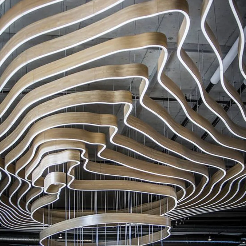 hot sale modern lighting chandeliers ceiling Stainless steel diy unique Ice Mountain hotel Custom project pendant light