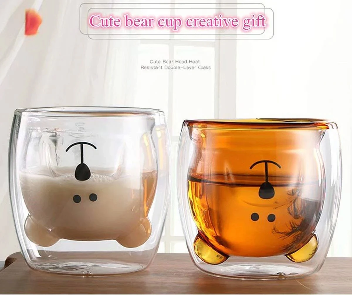 Double-Wall Insulated beer glasses double wall glass cup cafe latte glass