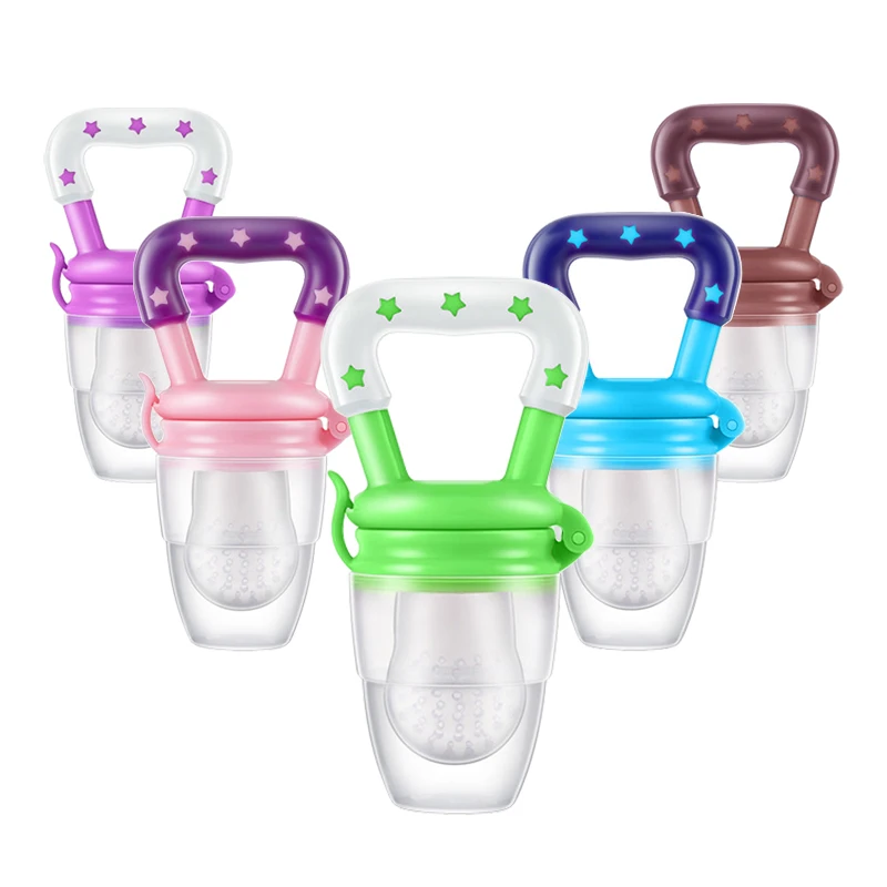 Retractable Kids Juice Teething Nipple Infant Soft Fruit Fresh Food Grade Feeding BPA Free Silicone Fruits Babies Pacifier