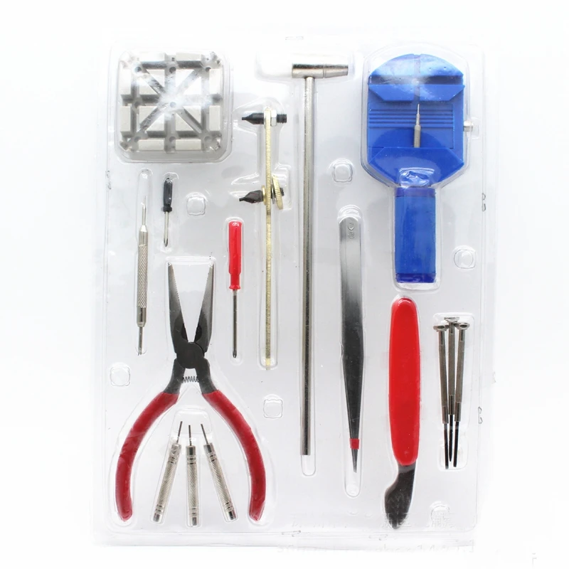 Hot Sale Repair 16-piece Watch Repair Tool Set Open Watch Back Cover Remover Steel Band Pry Bottom Knife