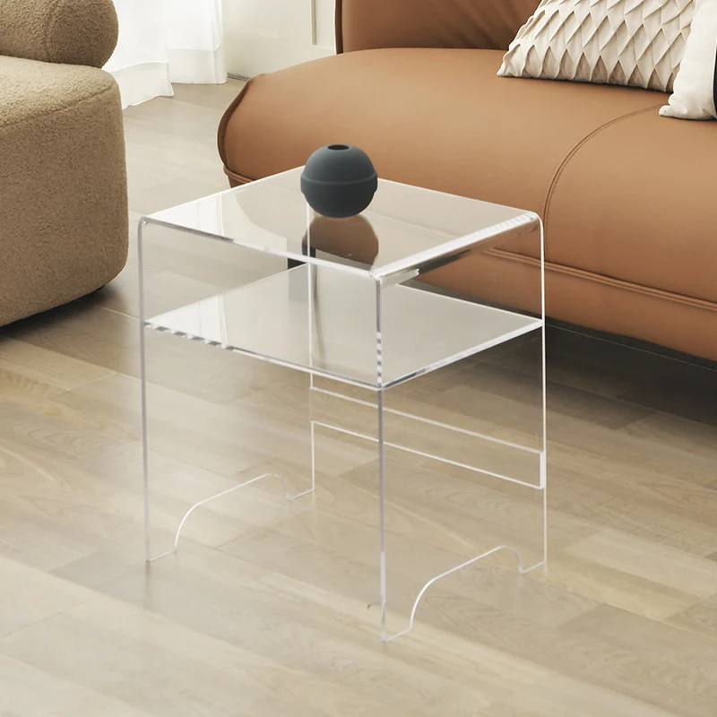 Modern Crystal Clear Acrylic Rectangle transparent Square side tea dining bar coffee table