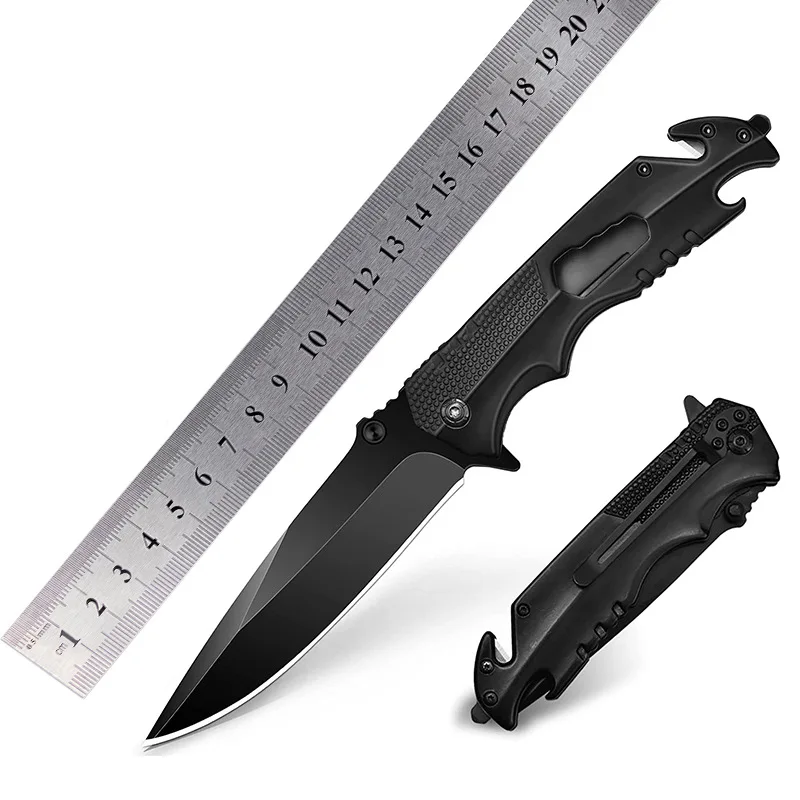 Outdoor Multi Tools Survival Pocket Knife Allen Key Handle Design Tactical Knife with Rope Cutter Glass Breaker