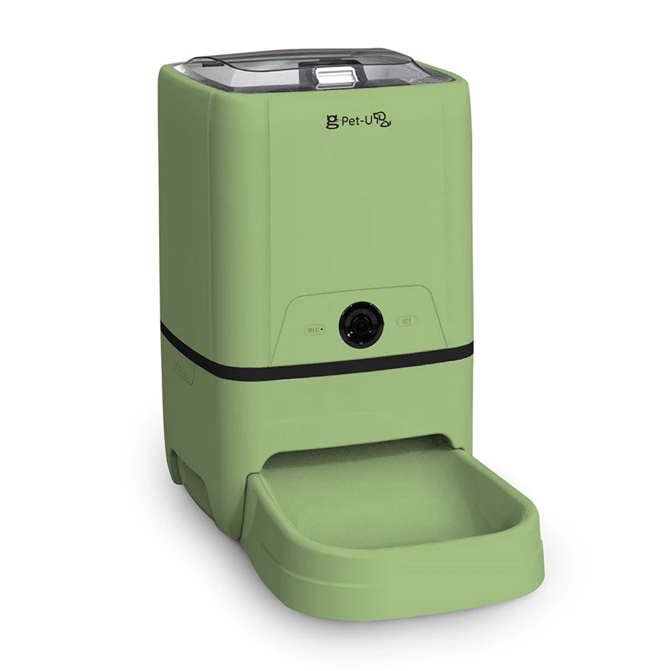 2022 новой камеры «рыбий глаз» Wi-Fi видеокамера смарт-таймер электрическая собака Кот кормушки из АБС-пластика 6L APP камера автоматическая кормушка для домашних