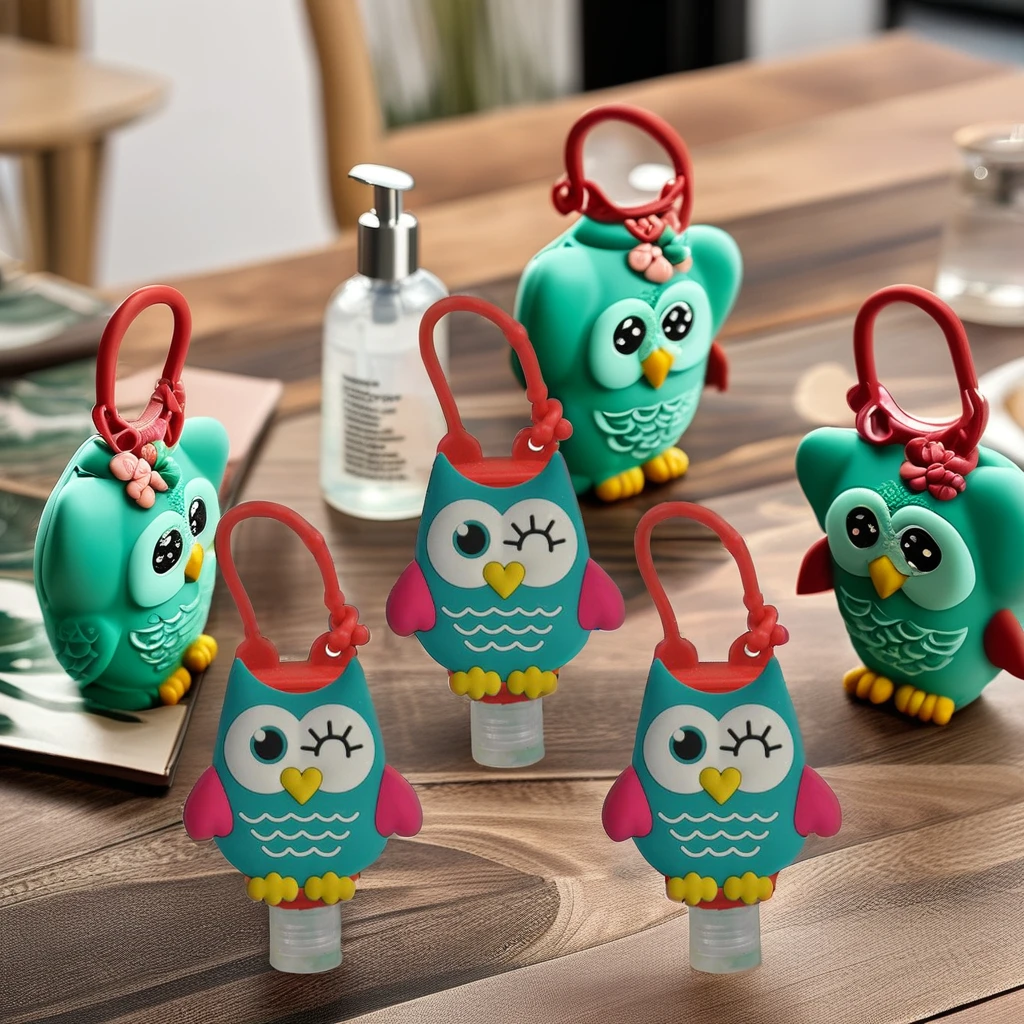 antibacterial gel custom logo 30ml mini  foam liquid  hand sanitizer silicone holder