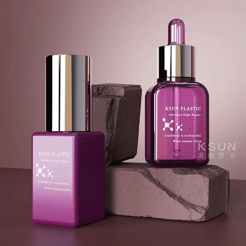 Оптовая продажа индивидуальные квадратные круглые флаконы-капельницы PETG для косметики ухода за кожей 1 унция эфирного масла уникальная бутылка-капельница сыворотки 30