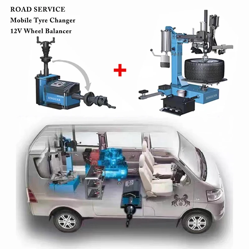 portable Wheel balancing & Tire changing machine Mobile car mounted repair station Vehicle maintenance equipment