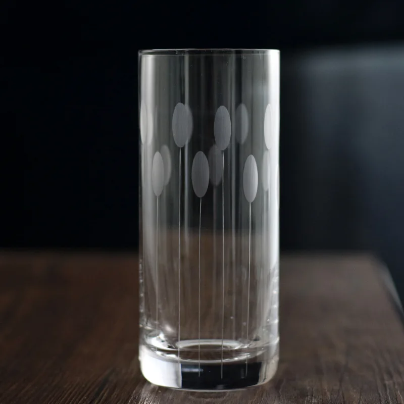  Good Design Crystal Handmade Engraved Clear Glass Cup for