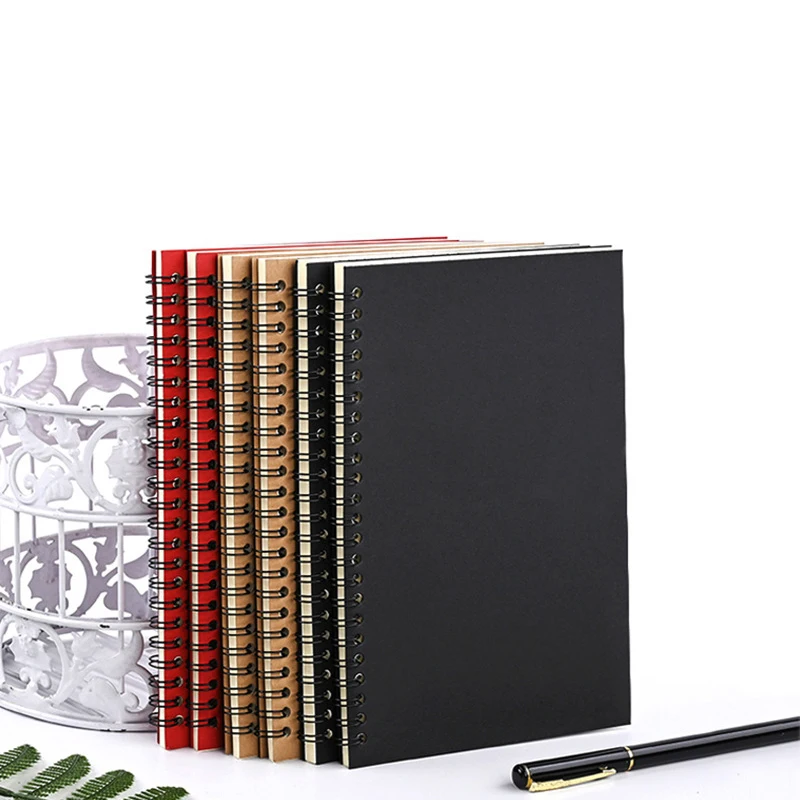 Customizable sublimation bulk black brown spiral bound notebook for school students removable spiral notebook ordinary
