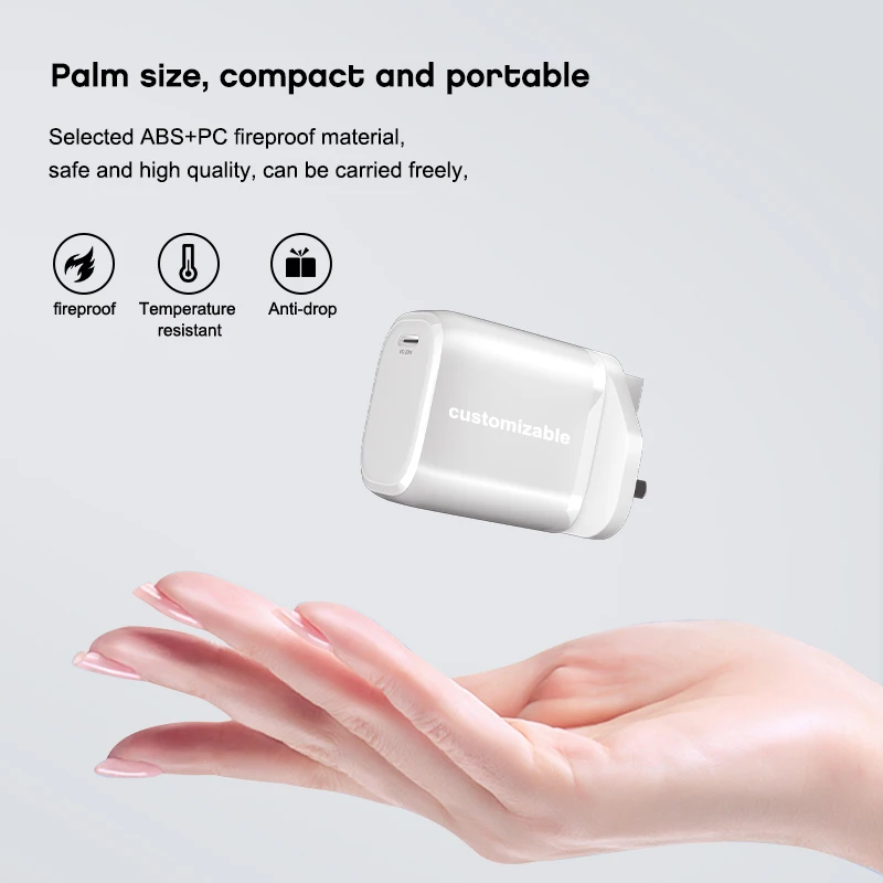 PD20w UK зарядное устройство типа C USB-C PD адаптер быстрое зарядное устройс