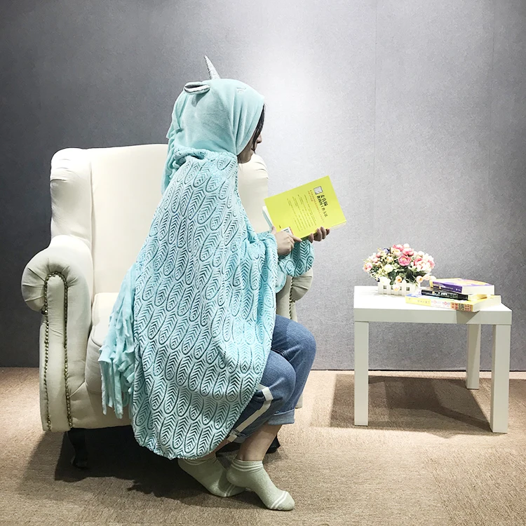 Кигуруми большой Забавный Милый флис с капюшоном одеяло для взрослых