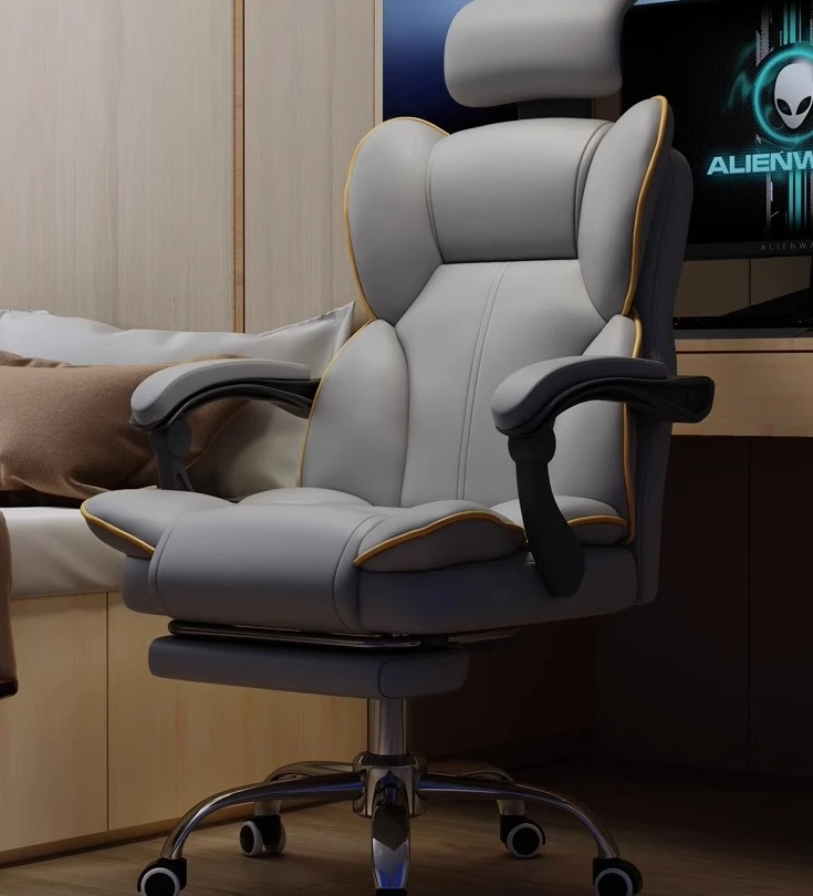 Home Office Furniture Comfortable Adjustable Leather PC Computer Meeting Room Manager Office Chair with Footrest