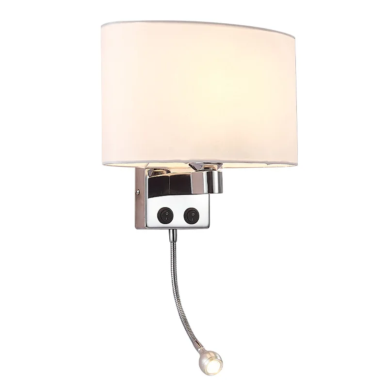 Design Interior Bedside Wall Lights Lamp Creative Decoration Minimalist Line Nordic Gold Fabric Indoor Modern Led Wall Lamps