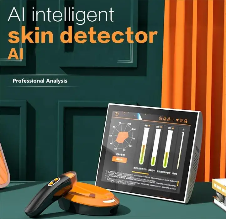 Salon Beauty Uv Light Clinic Observe Skin Age Scanner Smart Face Analysis Skin Care Analyzer Machine