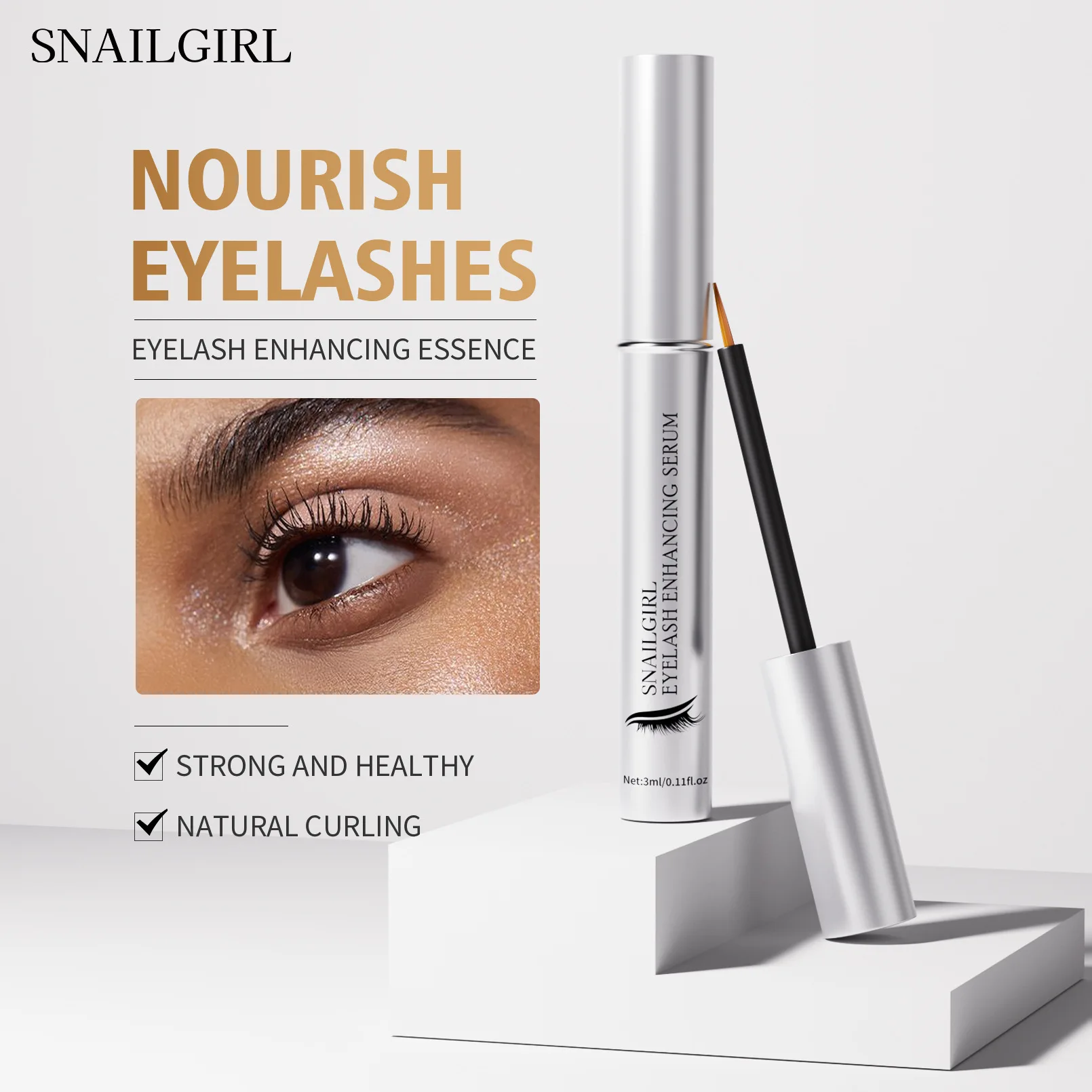 Best-selling Eyelash Growth Liquid Thick Lengthening Slender Long Eyelash Repair Liquid Wholesale