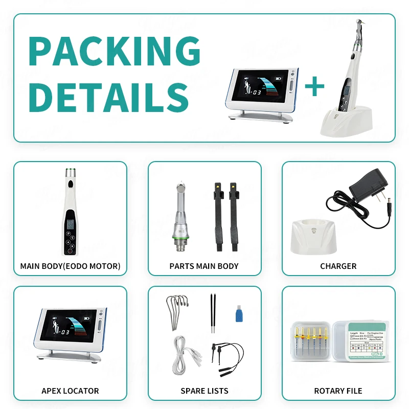 Dental Equipment Wireless Endomotor with Apex Locator Endodontic Endo Motor With Full Spare Parts