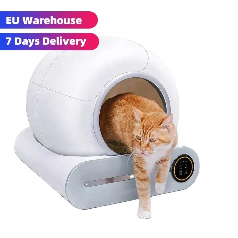 EU Warehouse 2024 Large Automatic Cat Toilet Wit App Remote Control Self-cleaning Intelligent Health Monitor Cat Litter Box