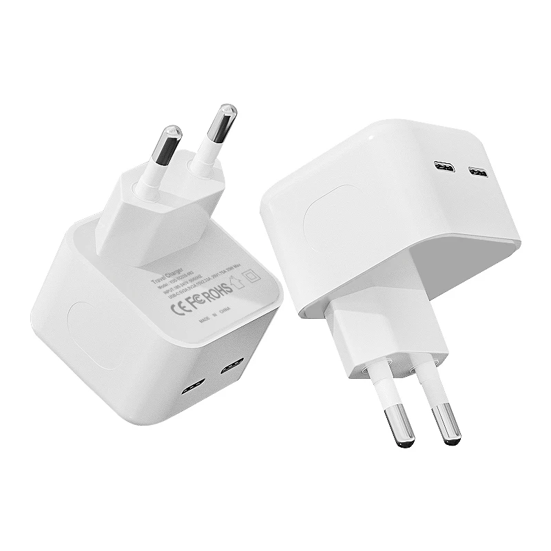 Gan Technology Dual USB C Mobile Phones Power Charger 35W PD Wall Charger for Phone Trending Products 2023 New White Arrival YDS