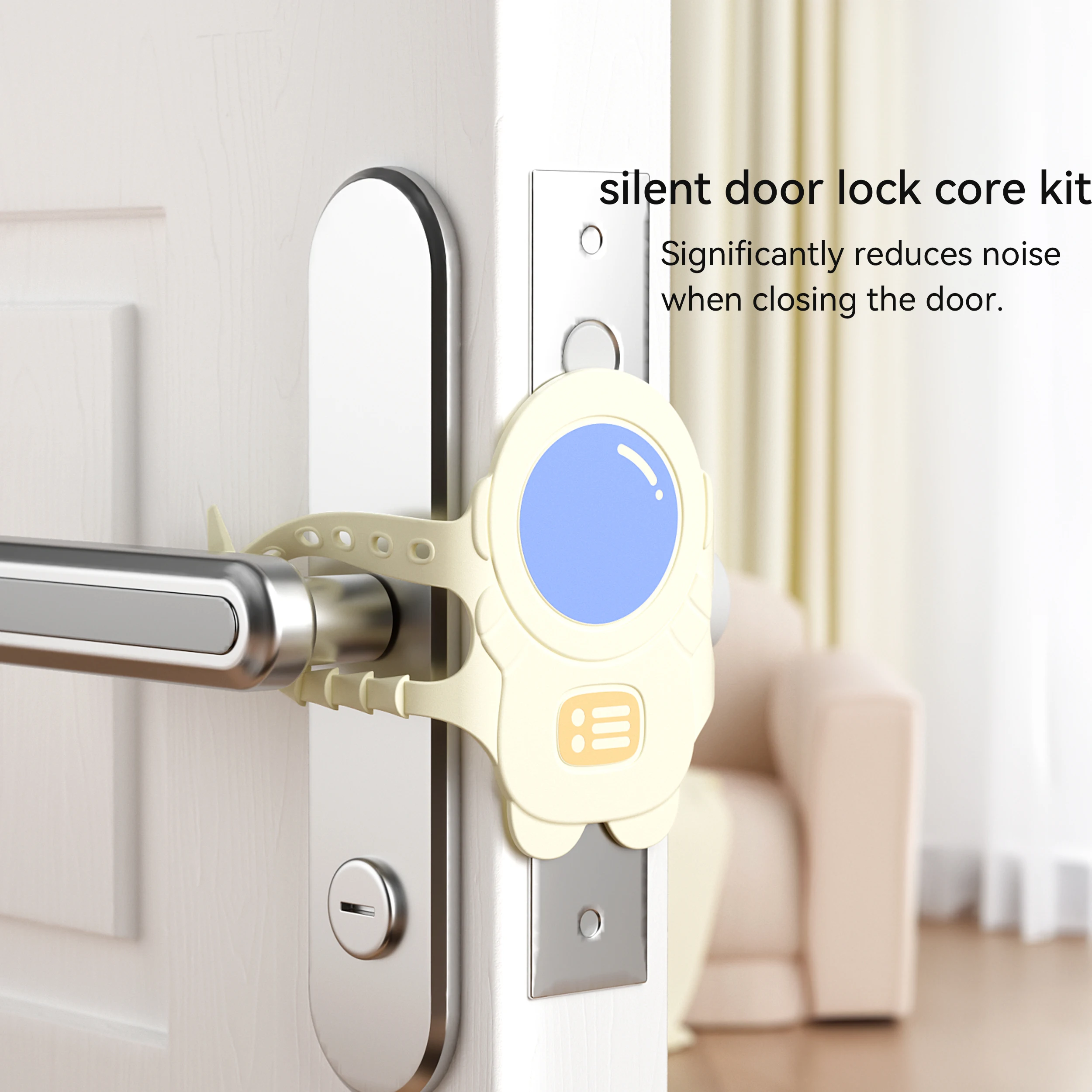 Child Safety Door Lock Silent Pad Noise Reducing Cushion for Kids Doors Silent Childproof Door Lock with Noise