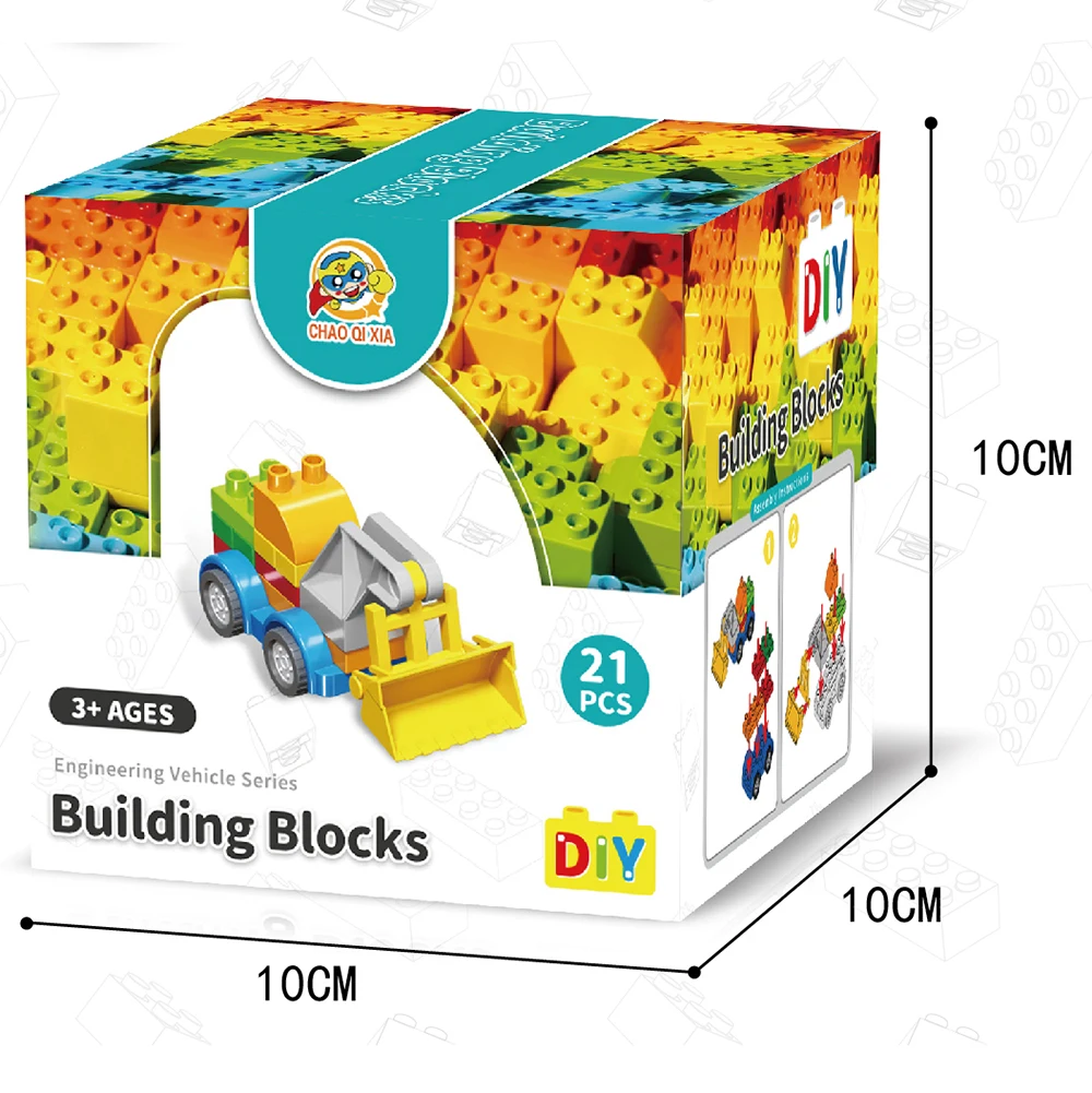 DIY Mini Engineering Transportation Car Set Truck Car 6 Models Car Building Blocks Assembly Toy Promotion Gifts