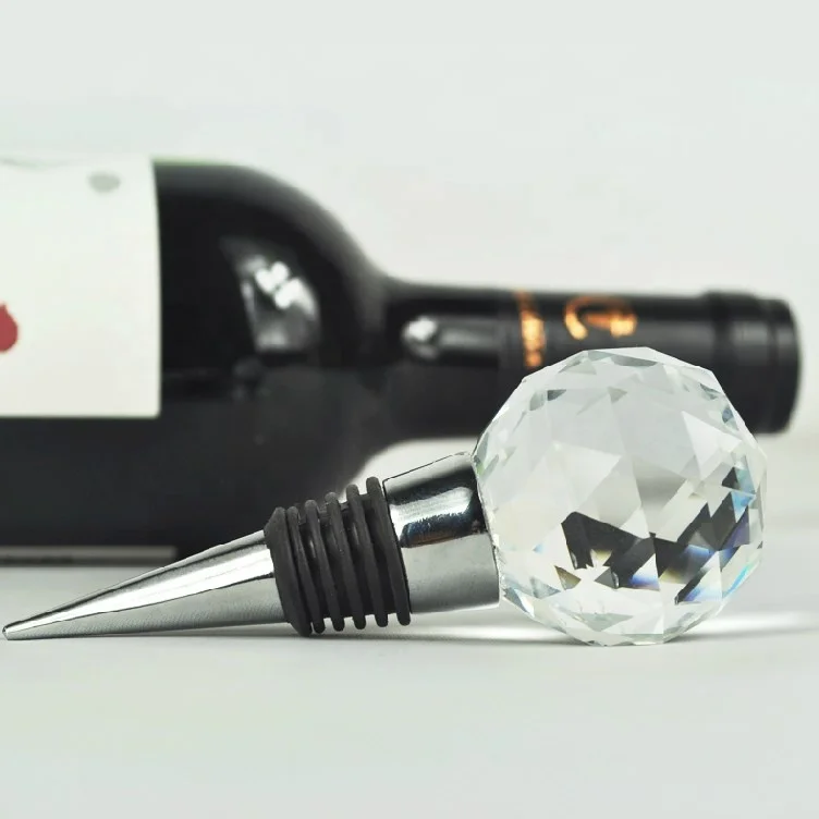 High Quality Pretty Crystal Wine Botter Stopper crystal diamond crystal globe wine bottle stopper