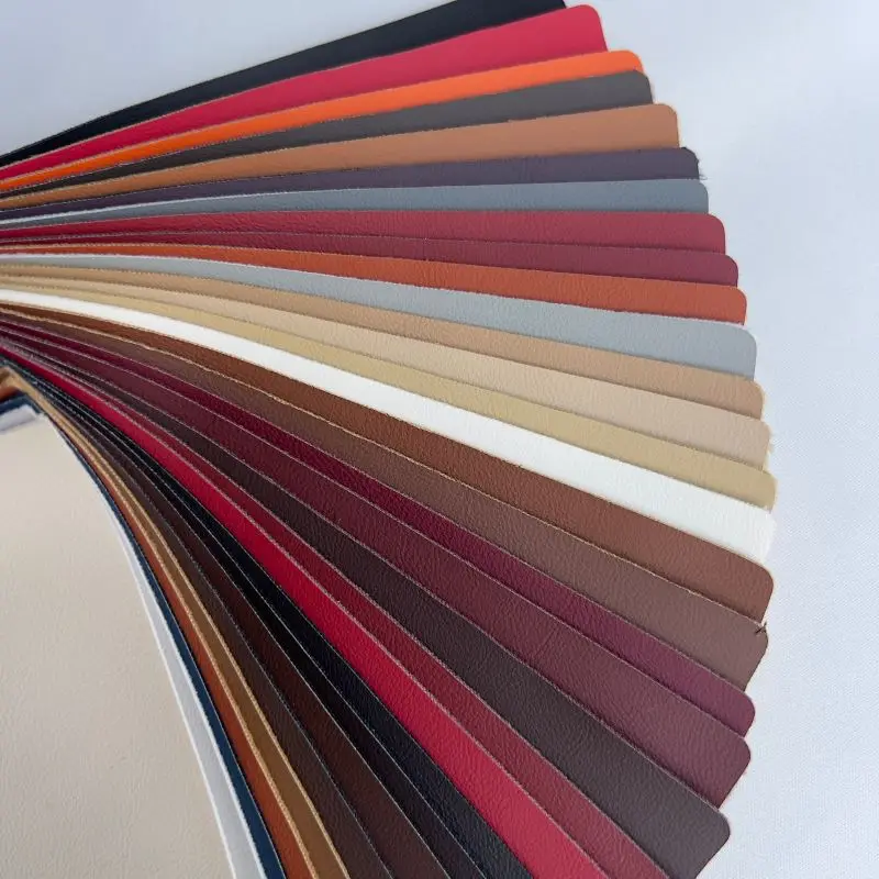 Smooth Pattern PVC Synthetic Leather Elastic Napa Grain for Car Seats Chairs Sofa Furniture PU Decorative Material